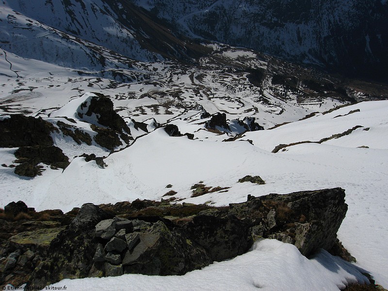 Rochers Rissiou : Dans la face