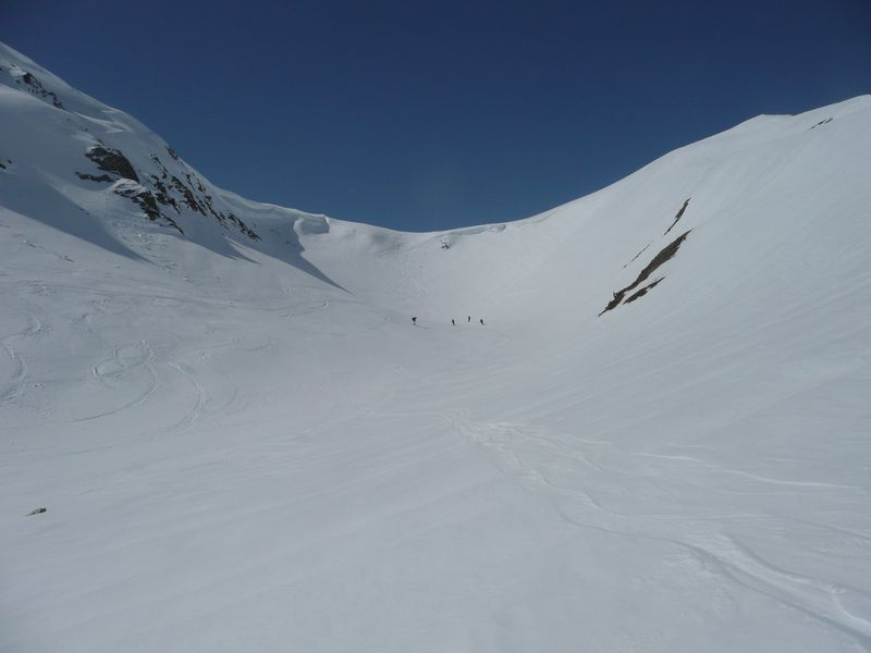 Face nord-ouest : Début de la Valle Rossa