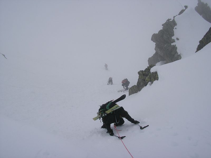 Pas de Marchhorn : On se trouve un petit couloir original dans l'axe du vallon