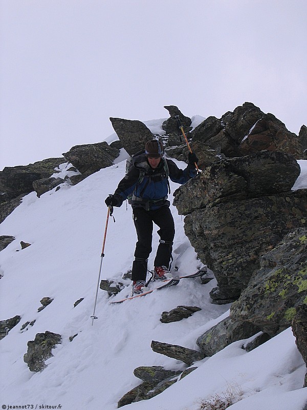 Antoine : Dry skiing d'Antoin en haut du roc des Montets