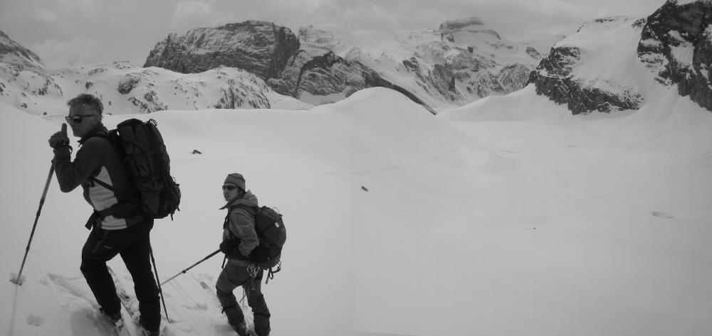 Pause : après une belle tranche de descente