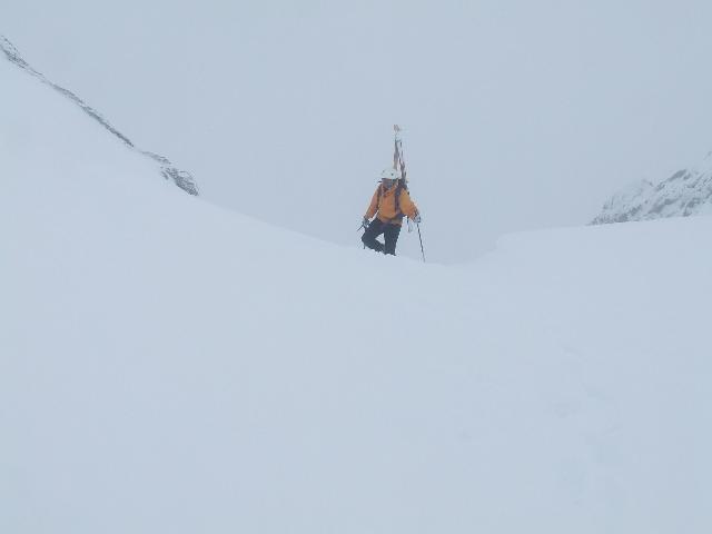 Alphonse Favre, Couloir NW : On sort du couloir, plus que quelques metres et c'est le sommet
