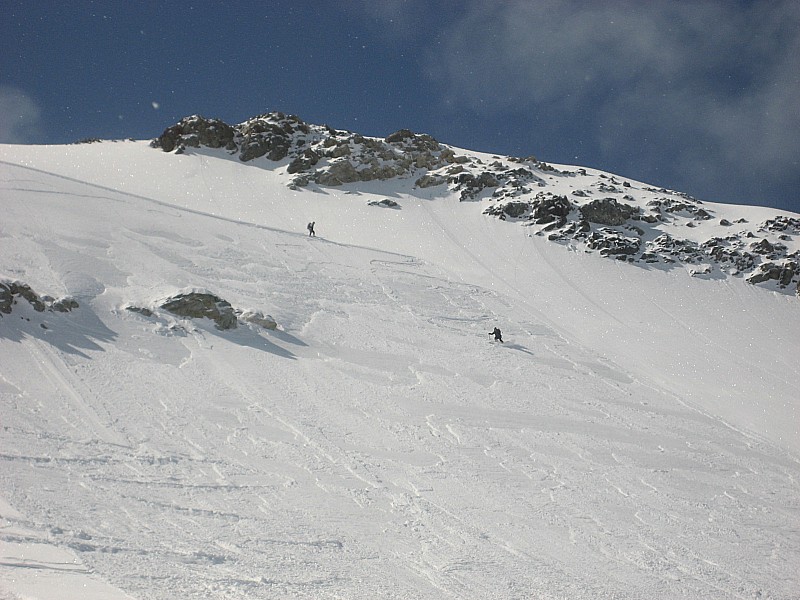 Mont Tondu : Une face bien purgée après notre passage