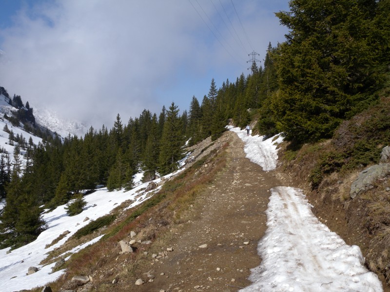 Arrivée au-dessous du habert. : Ca passe encore. juste un passage "à sec"