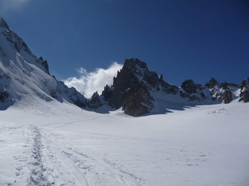 Col du Chardonnet : Le versant E du col du Chardonnet