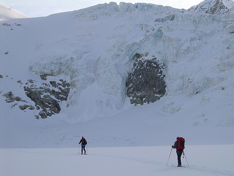 Glacier du Brennay : Arrivée au pied de la cascade de sérac