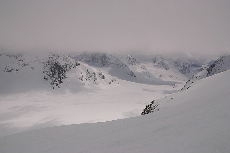 descente du Pigne d'Arolla : à la sortie de la couche de crasse