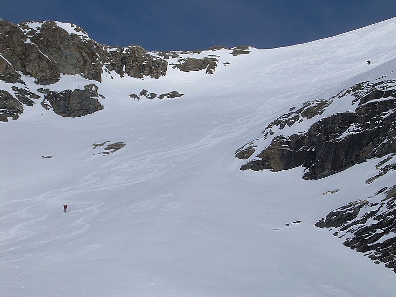 descente du plateau du couloir : Grand beau bonne neige!!