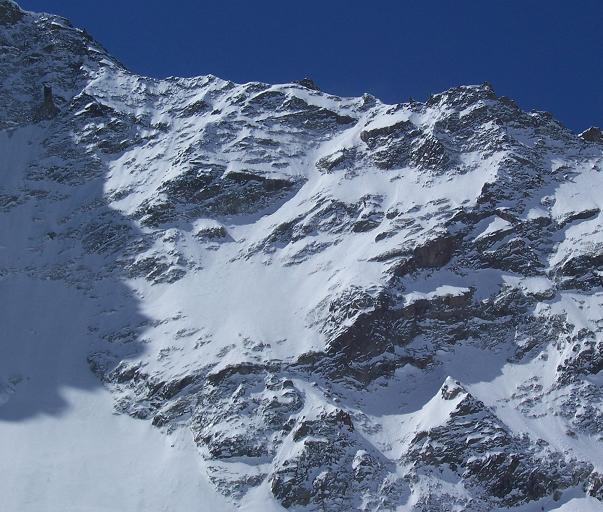 Face : Encore une de la face,après descente cette fois. La directe présente pas mal de rochers..