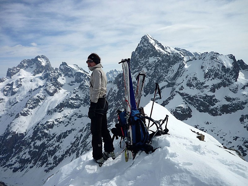 Mont Gioberney : Marion au Sommet.