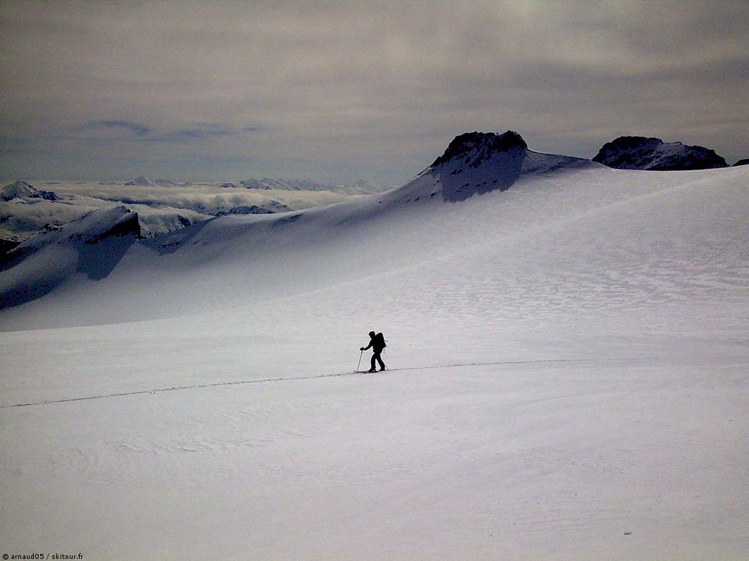 Glacier de Monêtier : vers la descente du glacier