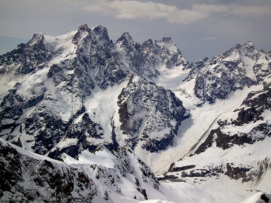 Combe du Riou : Pelvoux, Glacier Noir etc