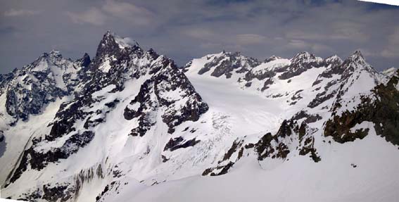 Glacier Jean Gauthier : Glacier Blanc, Barre des Ecrins...