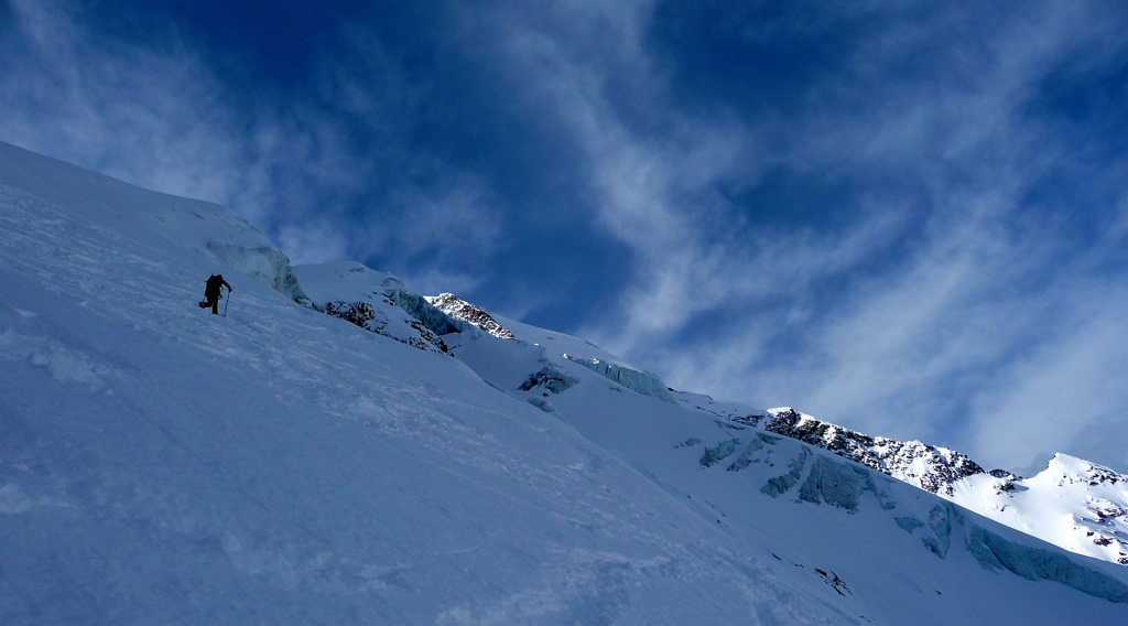 Glacier des Agneaux : Nous attaquons la partie glaciaire