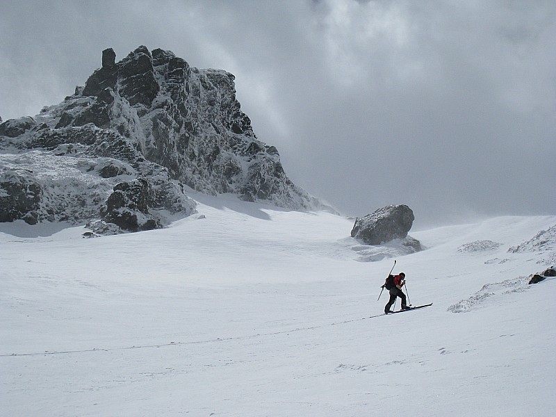 juju : couloir du Moine: Juju remonte avec un de ses bébés perdus en début de saison.