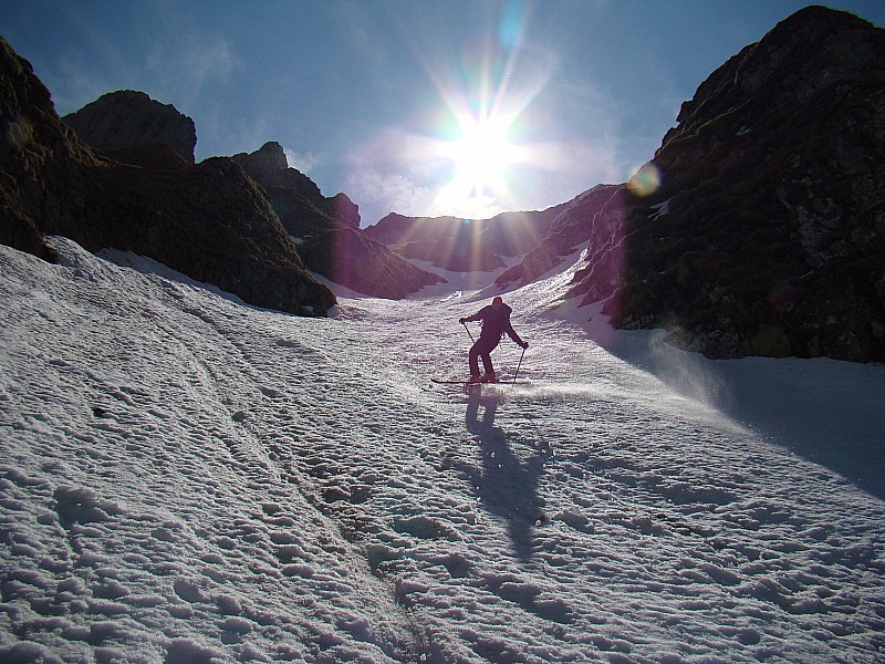 Col du Midi : Descente