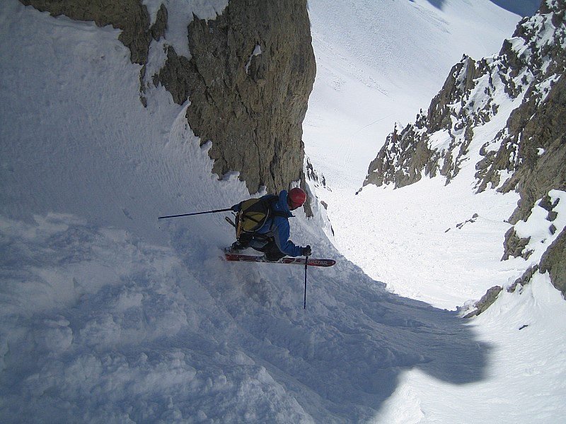 Flambeau des Ecrins : Laurence en action