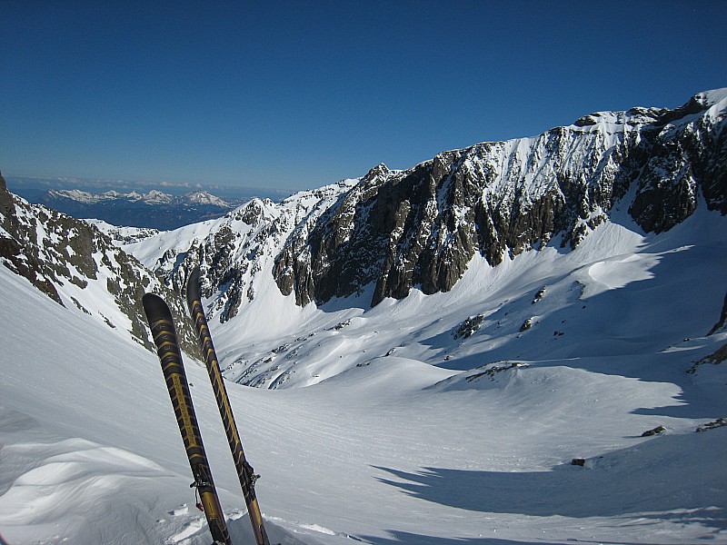 Col des crochues : Vue sur la combe de balme (?) et la pointe Favre