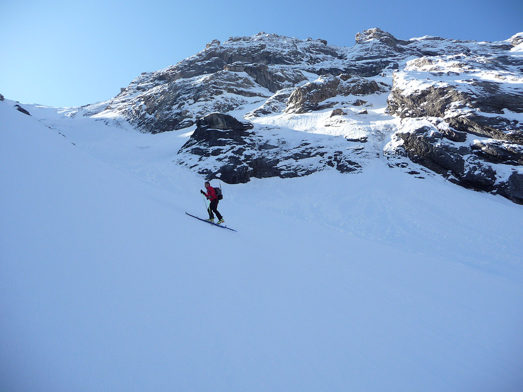 Au pied du couloir : Sous la Grande Aiguille de l'Arcelin