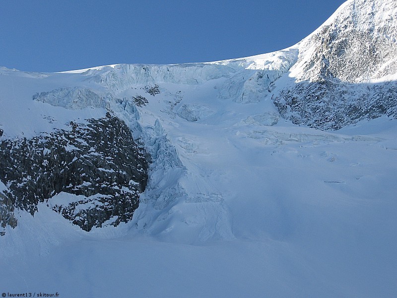 Au départ : sur le glacier de Cheilon