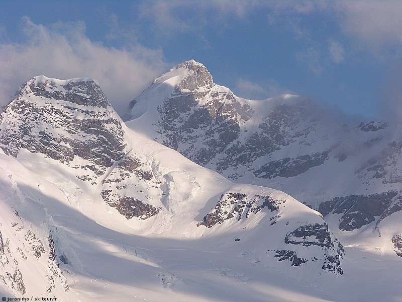 Jungfrau : samedi 2 mai : La Jungrau coiffée de ses nuages