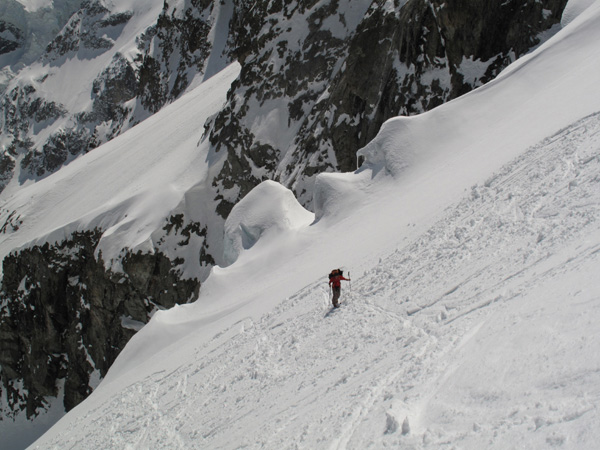 sur le glacier de l'homme