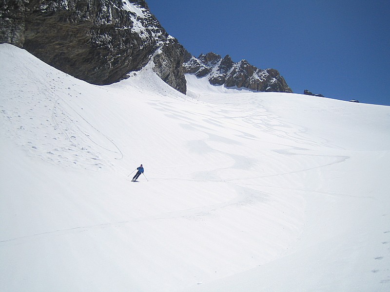 Col de la Gliere : moquette "veloutée" sur le glacier