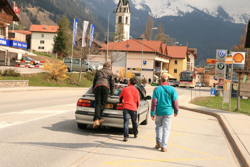 Savognin à pieds : on est encore à 60 km du départ...