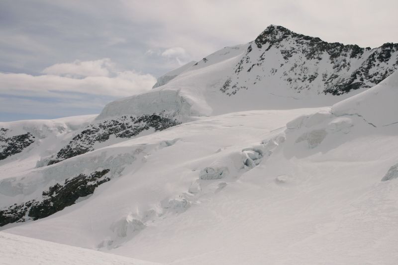 Séracs à traverser : vers les terrasses de Bellavista en point de mire