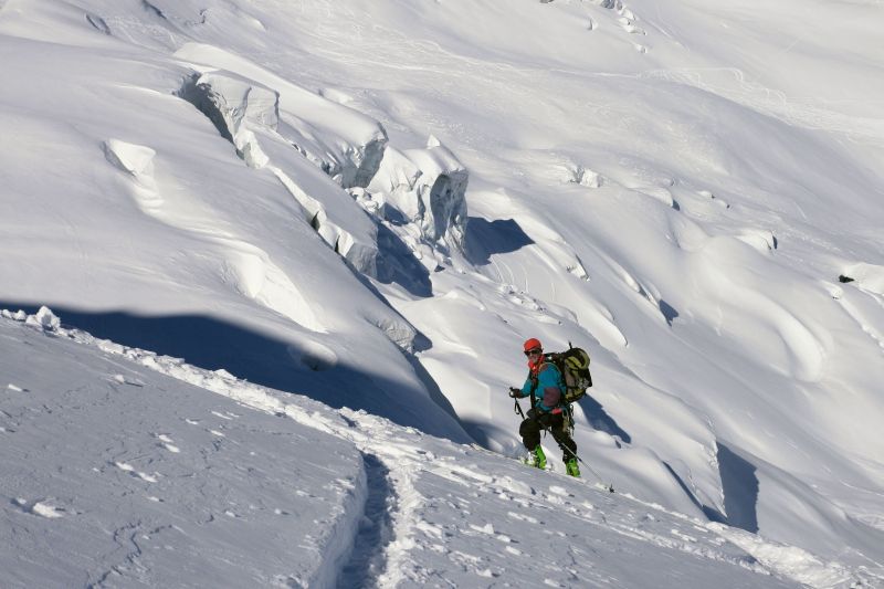 Denis sur la croupe : avant de remonter au Glüschaint