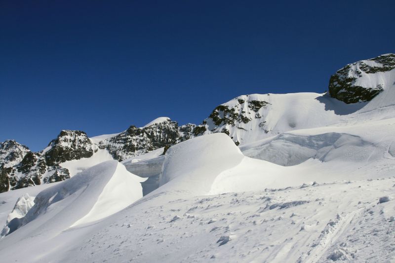 Descente du Glüschaint : et beaux séracs