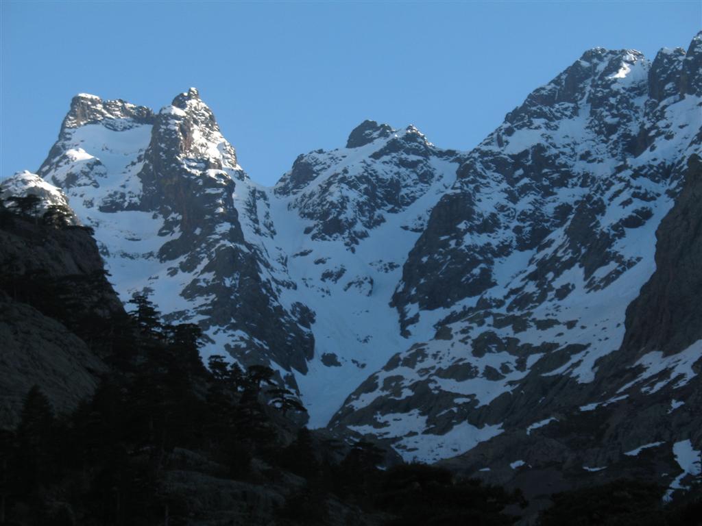 #6 vue depuis haut-Asco : les couloirs du cirque de Trimbolacciu ce jour vue depuis haut-Asco : les couloirs du cirque de Trimbolacciu ce jour