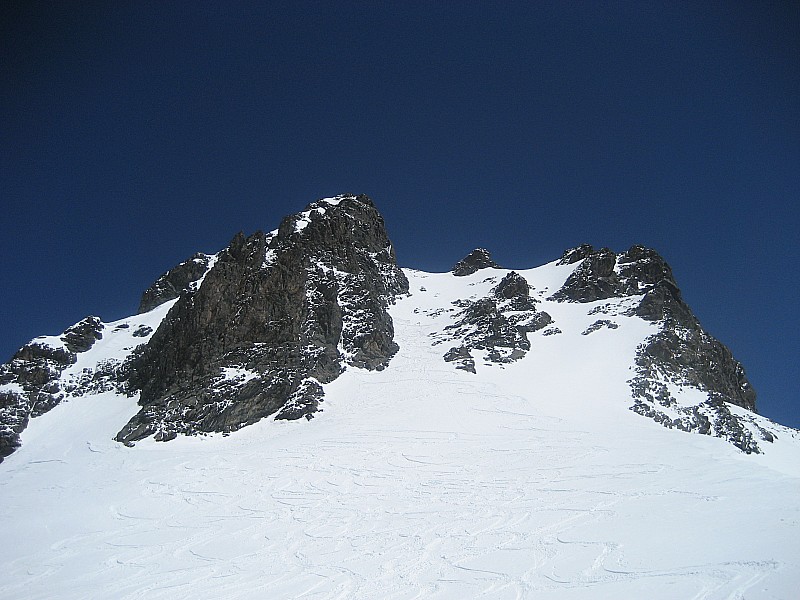 Rimpfischhorn : Couloir de droite faisable mais plus expo