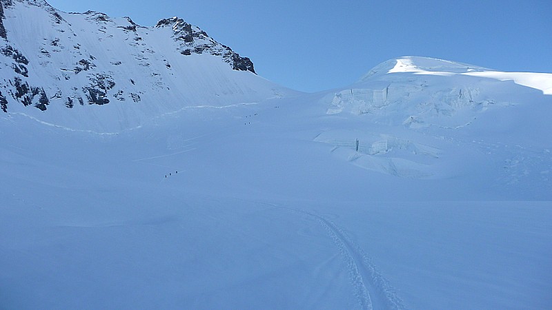 Rimpfischhorn : Belle trace de montée