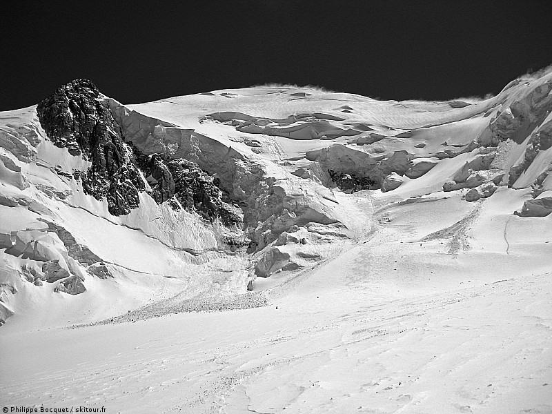 Face nord Mont Blanc : la face ce jour