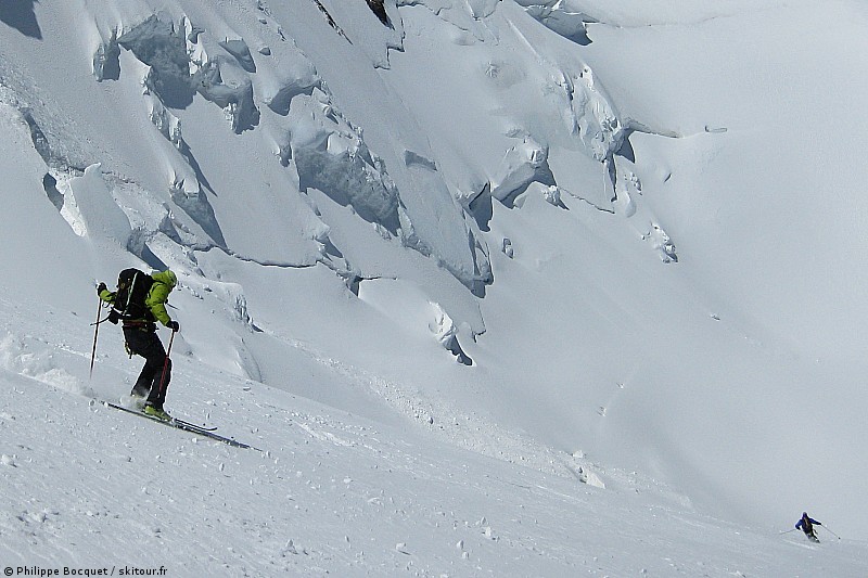 Face nord Mont Blanc : bonus gavage dans la face nord