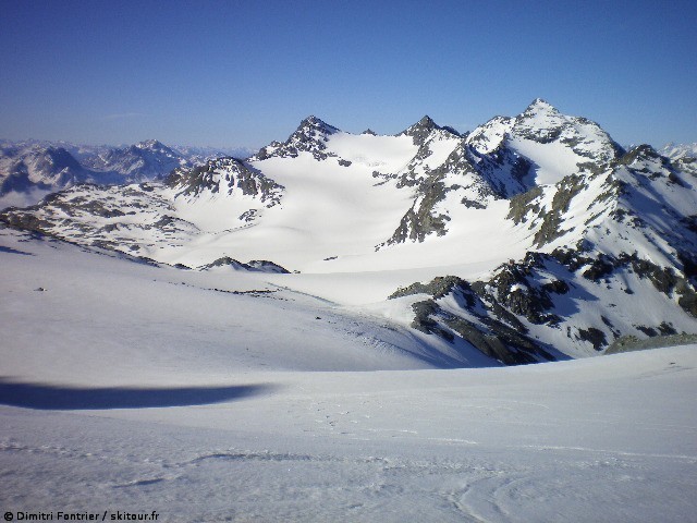 Glacier de Chavière : direction Pointe Rénod en face