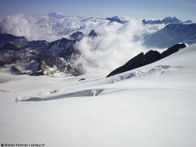 Glacier de Gébroulaz : sous le Mont de Gébroulaz