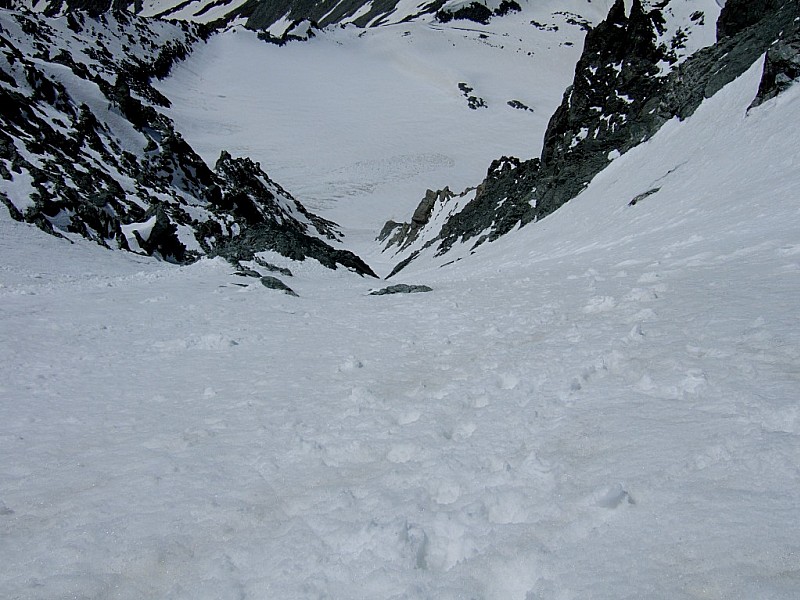 couloir Central : Pas loin de l'arête sommitale