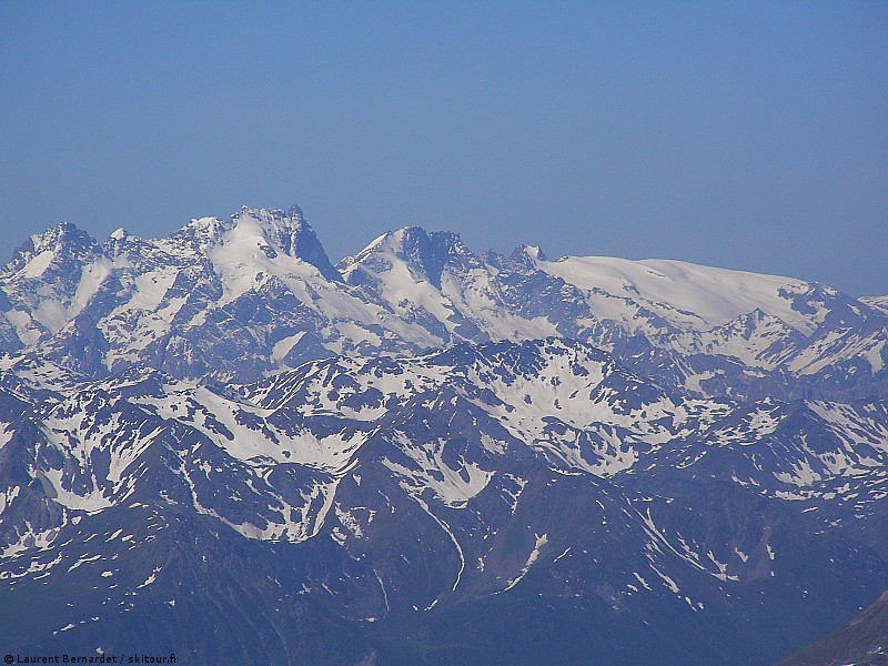 Ecrins II : Après les Hautes Alpes, l'Isère: Pic Gaspard, Meije, Rateau, Pic de la Grave, Glaciers de la Girose et Mont de Lans.