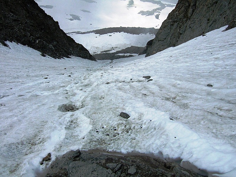 couloir W : Dans le tiers inférieur du couloir: conditions d'été?