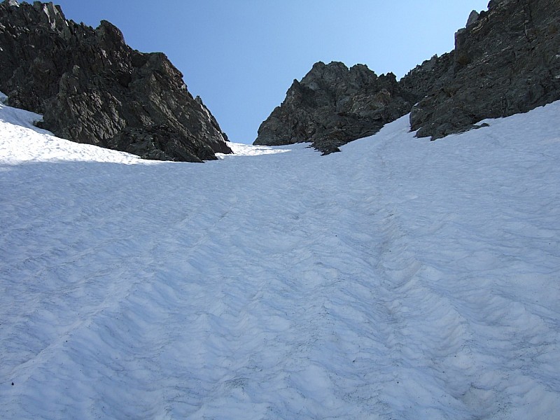 couloir W : Sommet en vue