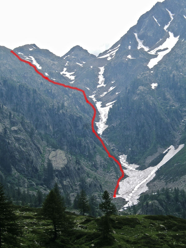Ghilié : L'itinéraire jusqu'à 2500m.