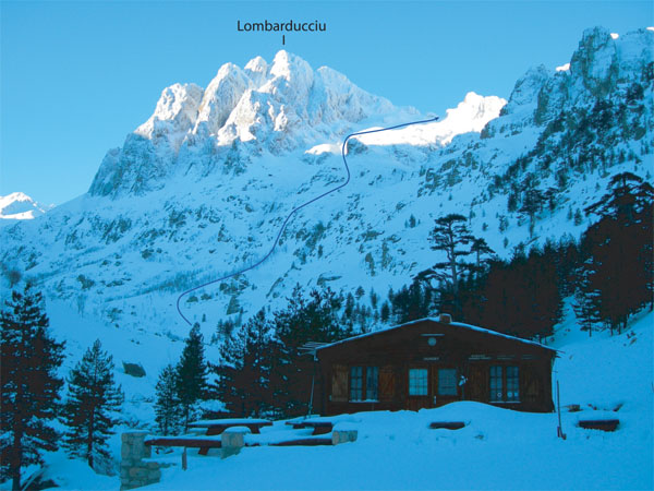 Depuis les Grottelle : Le Lombarduccio et la montée depuis les Grottelle