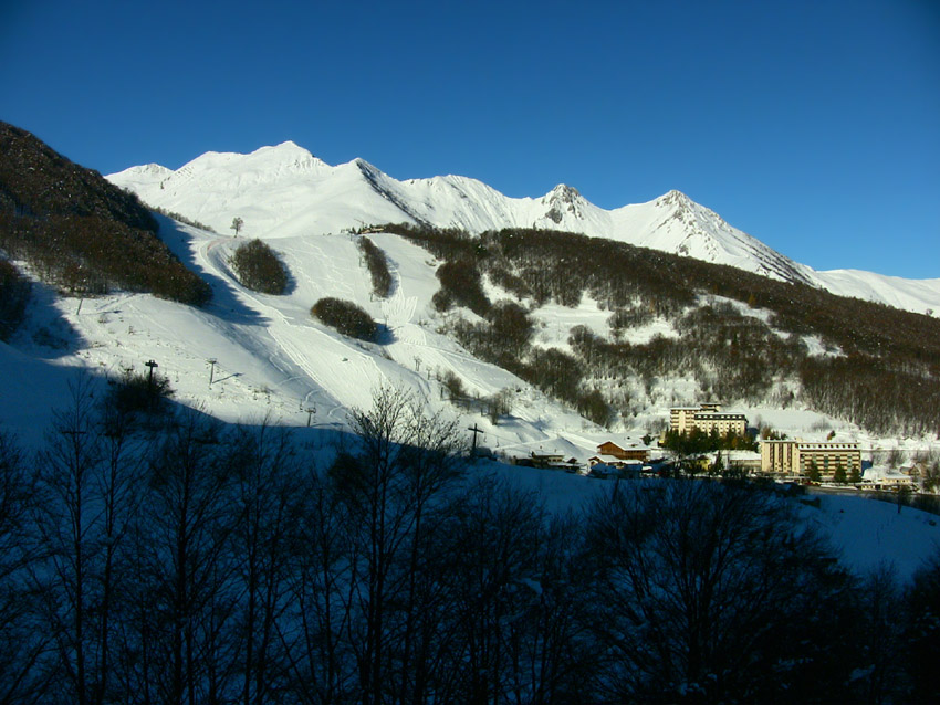 Départ de la station de Limone coté italien du Col de tende