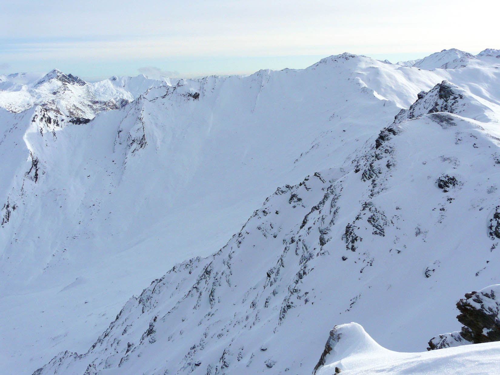 versant nord : du pic de fond de Peynin