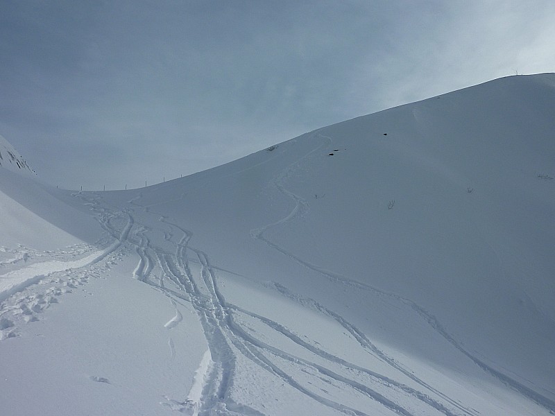 Mont Lachat 02 12 2009 : quelques traces de montée...