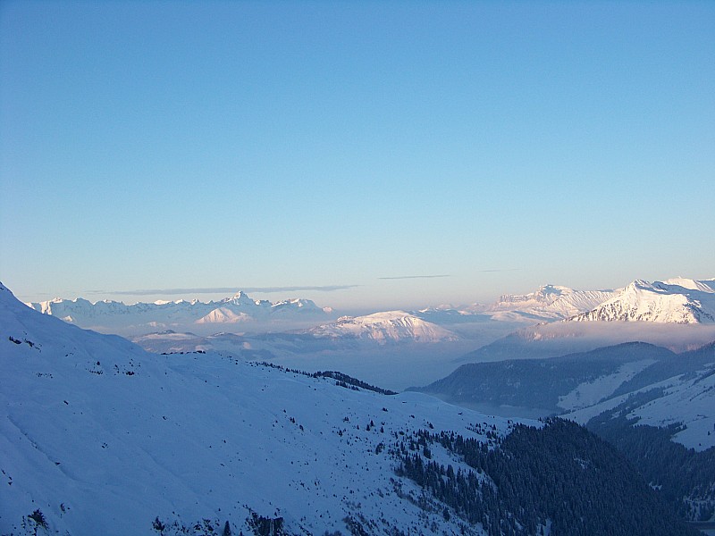 couché de soleil : lumières du soir vers la Hte Savoie...