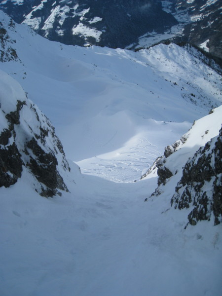 Croix d'Outray : le couloir redevient skiable!