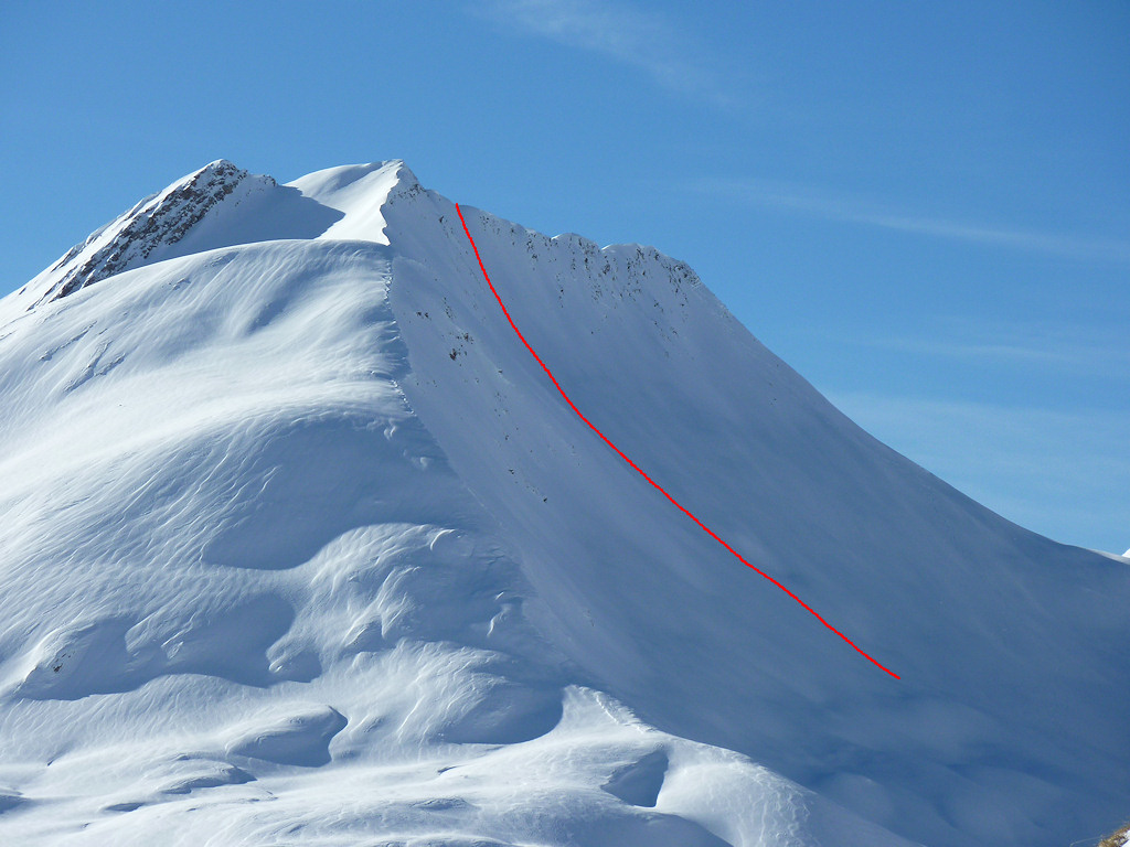 Le Mont Rosset : Nous sommes descendus par là samedi. Impressionnant vu d'ici.